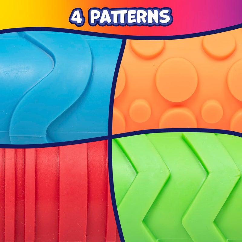 READY 2 LEARN Paint and Dough Texture Rollers | Set of 4 | Patterned Rolling Pins for Kids | Play Dough Accessories and Art Tools - Image 5